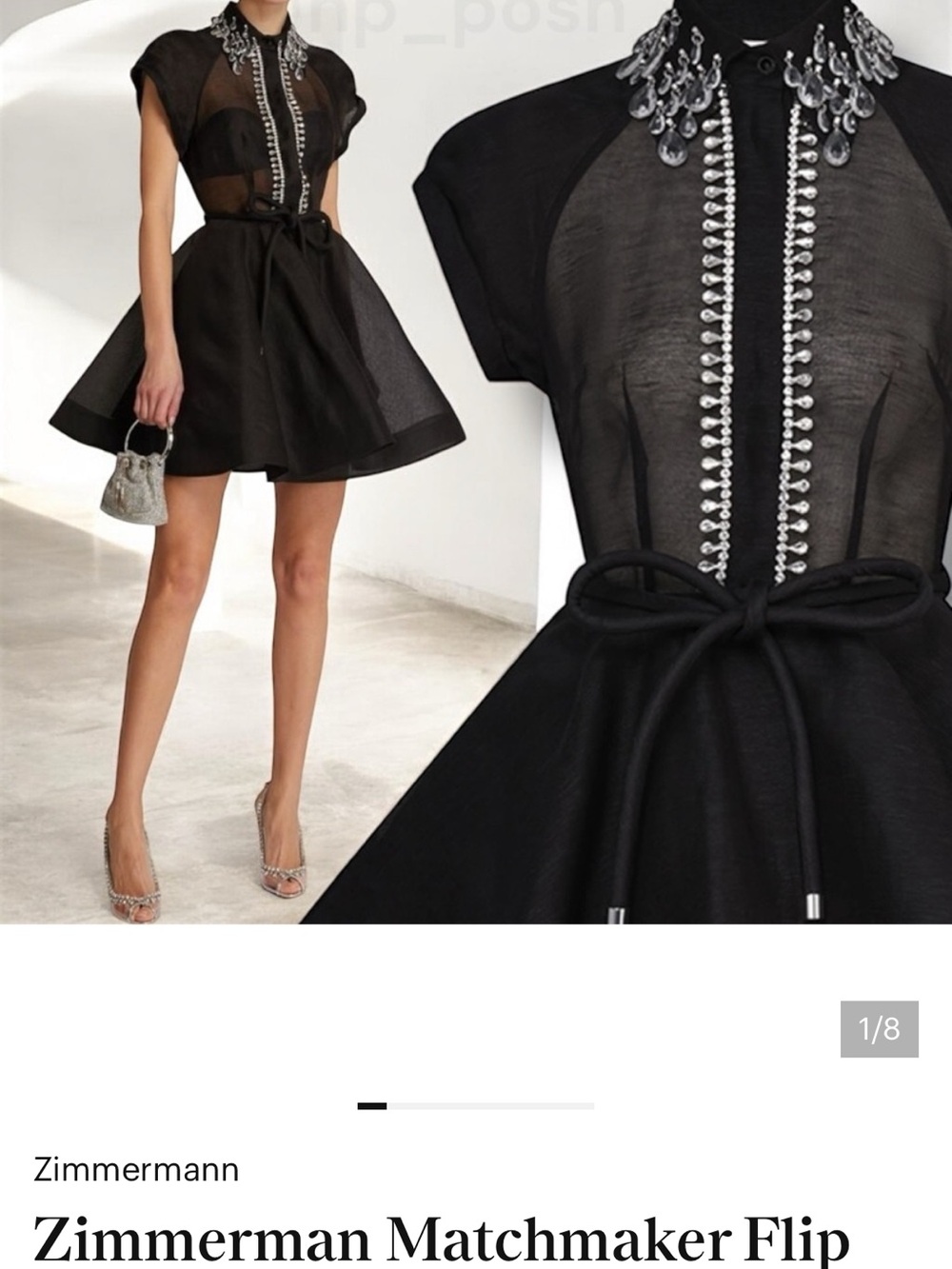 Zimmermann Dresses | Zimmerman Matchmaker Flip Mini Dress Rhinestone